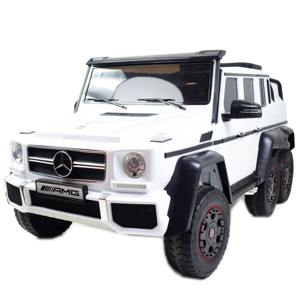 MEGA POJAZD- ORYGINALNY MERCEDES G63, NAPĘD 6X6, MIĘKKIE KOŁA, MIĘKKIE SIEDZENIE, SIEDZENIE DLA RODZICA, 12v14AH/ABL-1801