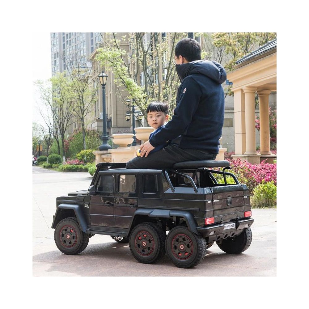 MEGA POJAZD- ORYGINALNY MERCEDES G63, NAPĘD 6X6, MIĘKKIE KOŁA, MIĘKKIE SIEDZENIE, SIEDZENIE DLA RODZICA, 12v14AH/ABL-1801