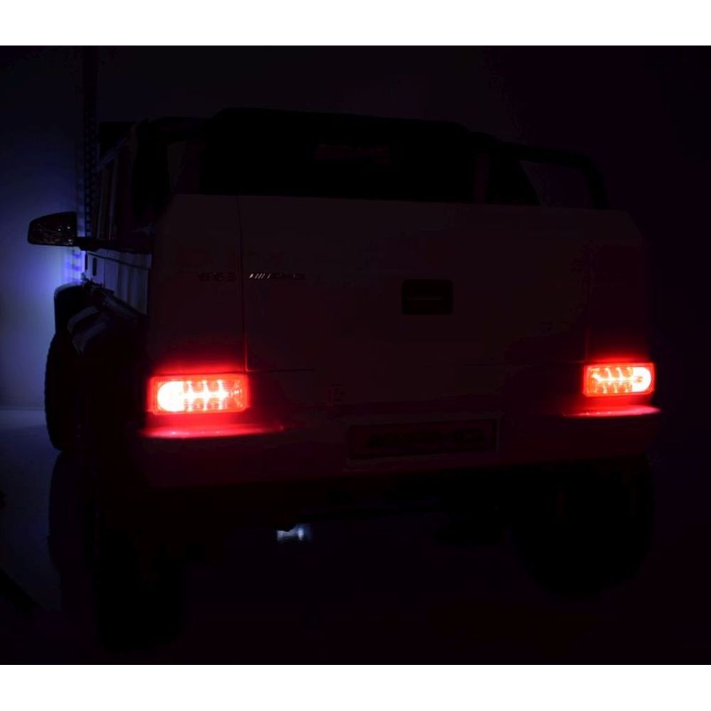 MEGA POJAZD- ORYGINALNY MERCEDES G63, NAPĘD 6X6, MIĘKKIE KOŁA, MIĘKKIE SIEDZENIE, SIEDZENIE DLA RODZICA, 12v14AH/ABL-1801