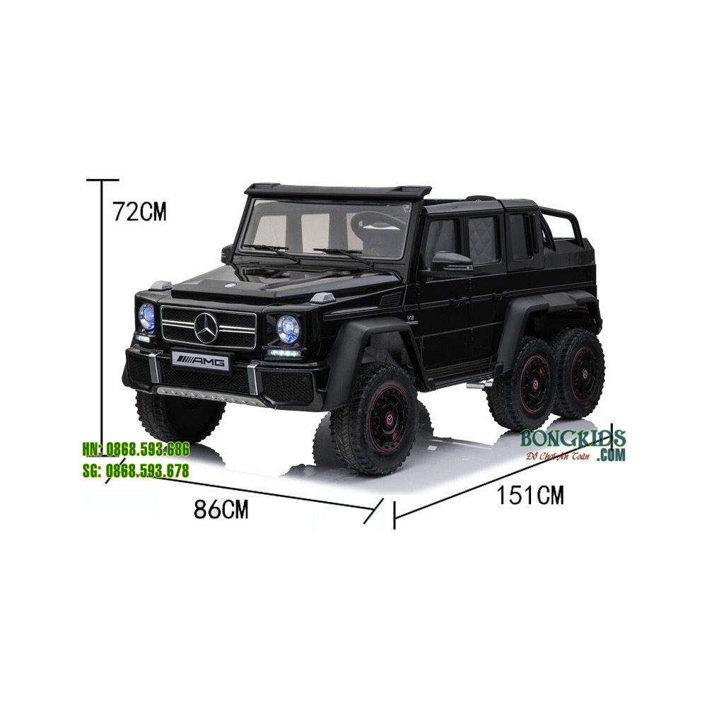 MEGA POJAZD- ORYGINALNY MERCEDES G63, NAPĘD 6X6, MIĘKKIE KOŁA, MIĘKKIE SIEDZENIE, SIEDZENIE DLA RODZICA, 12v14AH/ABL-1801