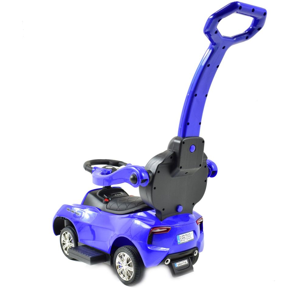 AKUMULIATORINIS VAIKŲ AUTOMOBILIS, STUMIKLIS, STUMIKLIS SU ATSTUMIMO FUNKCIJA, MINKŠTI RATAI, MINKŠTA SĖDYNĖ „5 V 1“ /SXZ1738