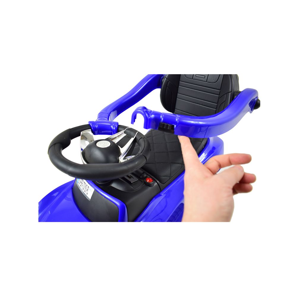 JEŹDZIK NA AKUMULATOR, PCHACZ, ODPYCHACZ, MIĘKKIE KOŁA, MIĘKKIE SIEDZENIE 5 W 1 /SXZ1738