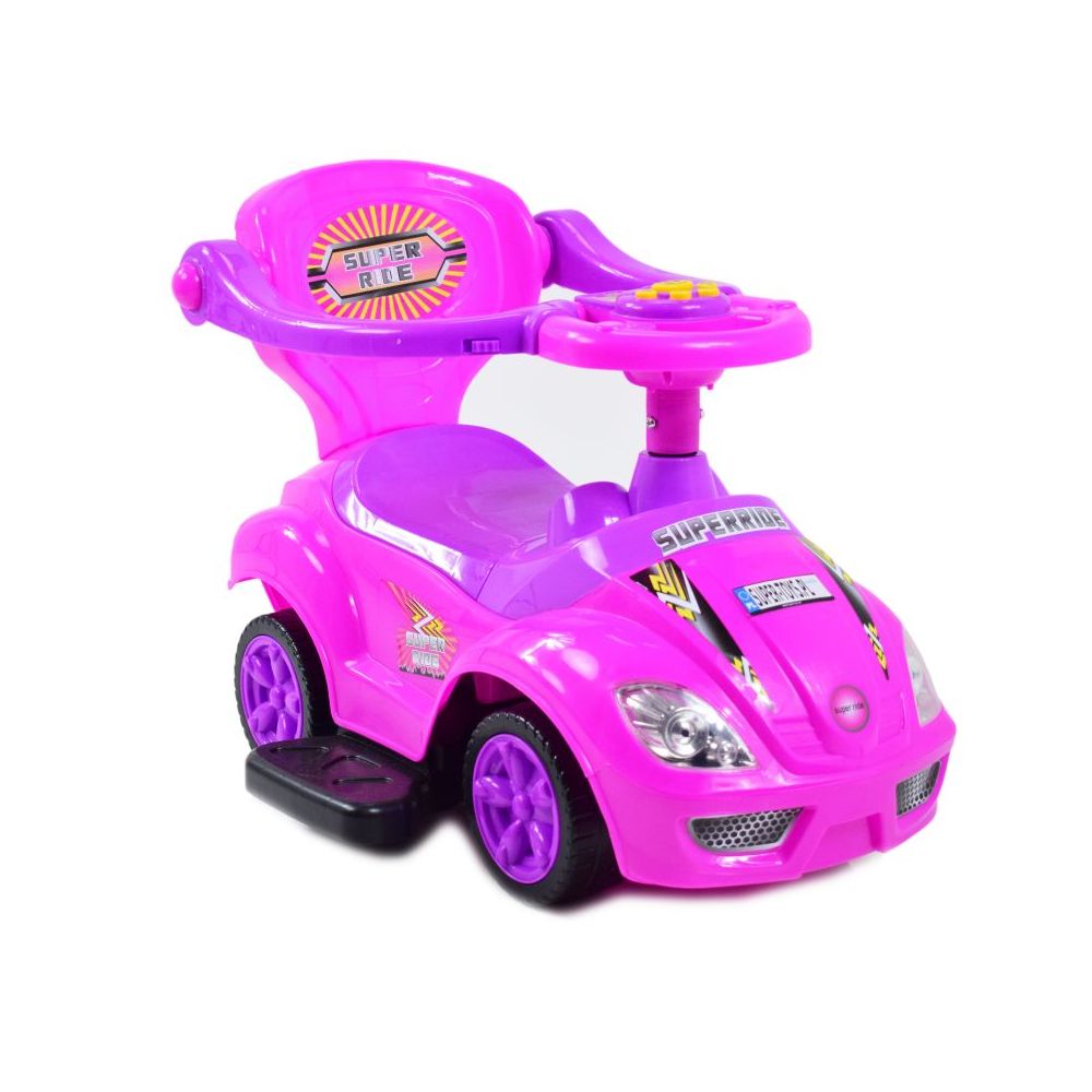 JEŹDZIK, ODPYCHACZ Z DŹWIĘKAMI MEGA CAR 6W 1 Z DASZKIEM/TC202