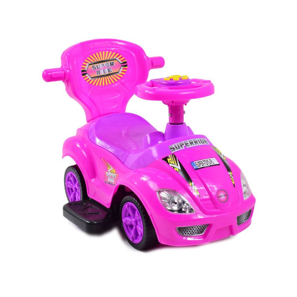 JEŹDZIK, ODPYCHACZ Z DŹWIĘKAMI MEGA CAR 6W 1 Z DASZKIEM/TC202