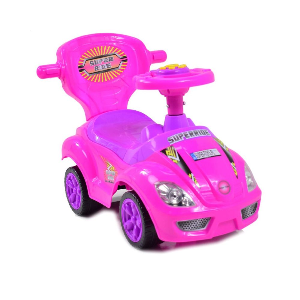 JEŹDZIK, ODPYCHACZ Z DŹWIĘKAMI MEGA CAR 6W 1 Z DASZKIEM/TC202