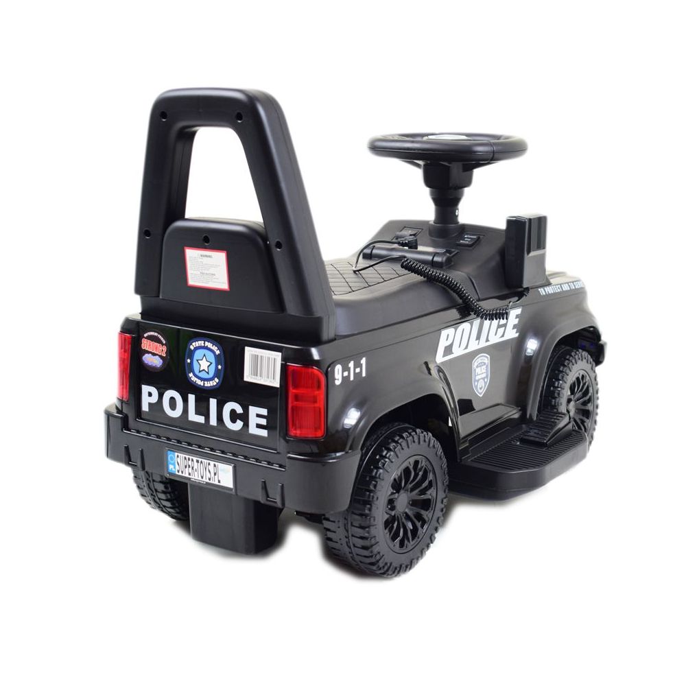 POLICIJOS AKUMULIATORINIS AUTOMOBILIS – GARSO IR ŠVIESOS SIGNALAI, MEGAFONAS/QLS993D
