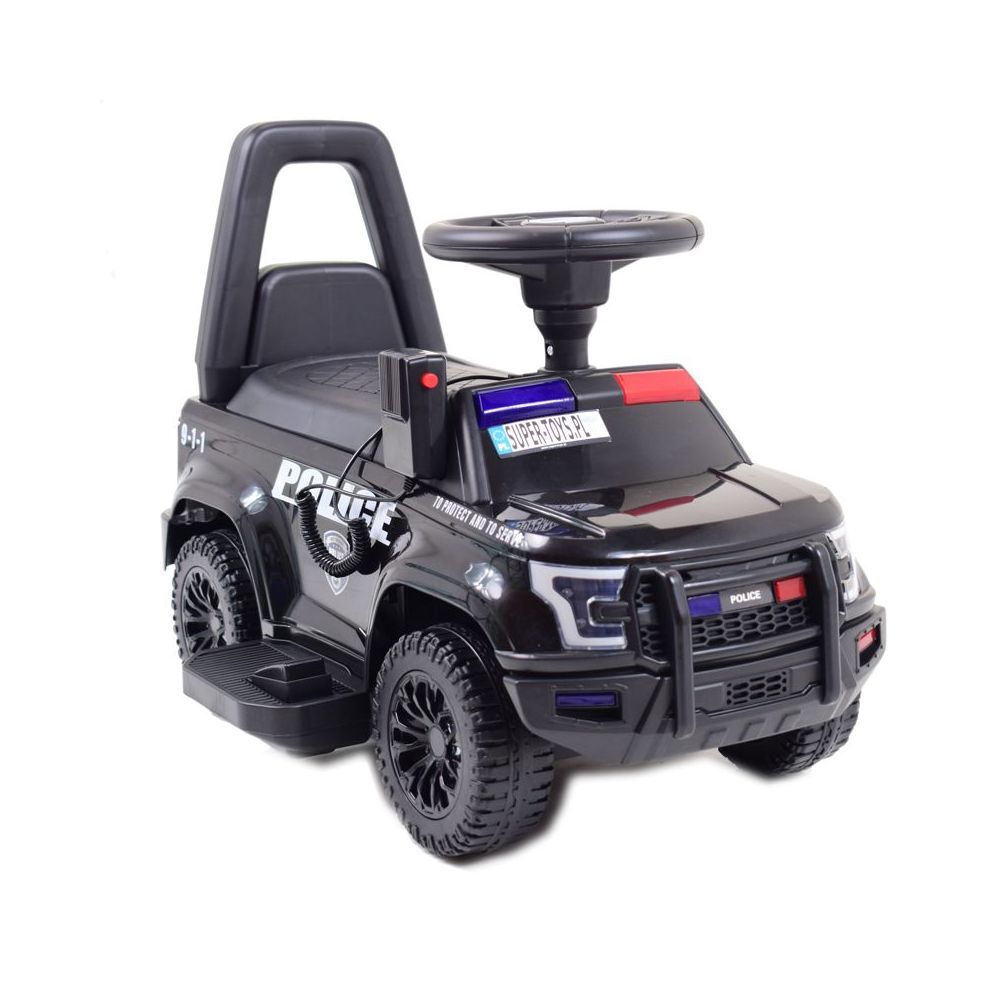 SAMOCHÓD NA AKUMULATOR POLICJA - DŹWIĘKI ŚWIATŁA, MEGAFON/QLS993D