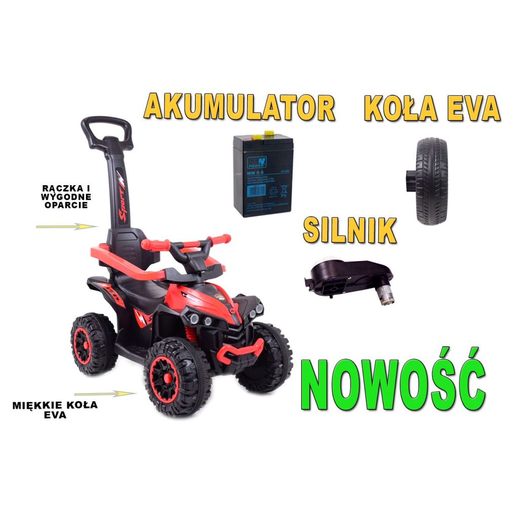 QUAD NA AKUMULATOR, JEŹDZIK, ODPYCHACZ, PCHACZ - POJAZD WIELOFUNKCYJNY /921A