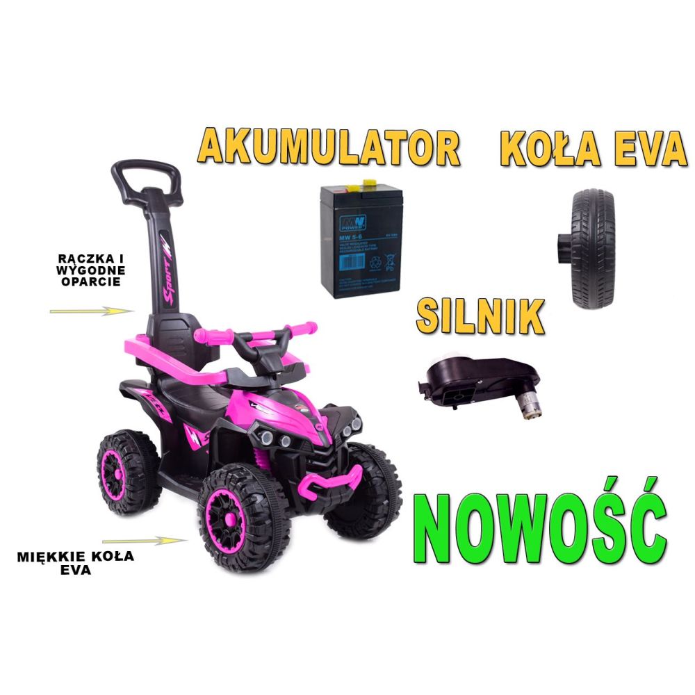 QUAD NA AKUMULATOR, JEŹDZIK, ODPYCHACZ, PCHACZ - POJAZD WIELOFUNKCYJNY /921A