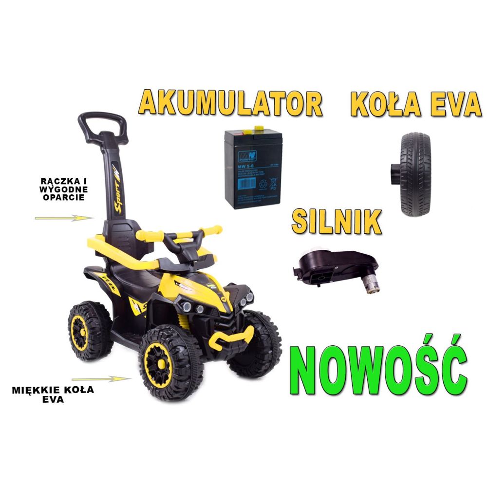 QUAD NA AKUMULATOR, JEŹDZIK, ODPYCHACZ, PCHACZ - POJAZD WIELOFUNKCYJNY /921A