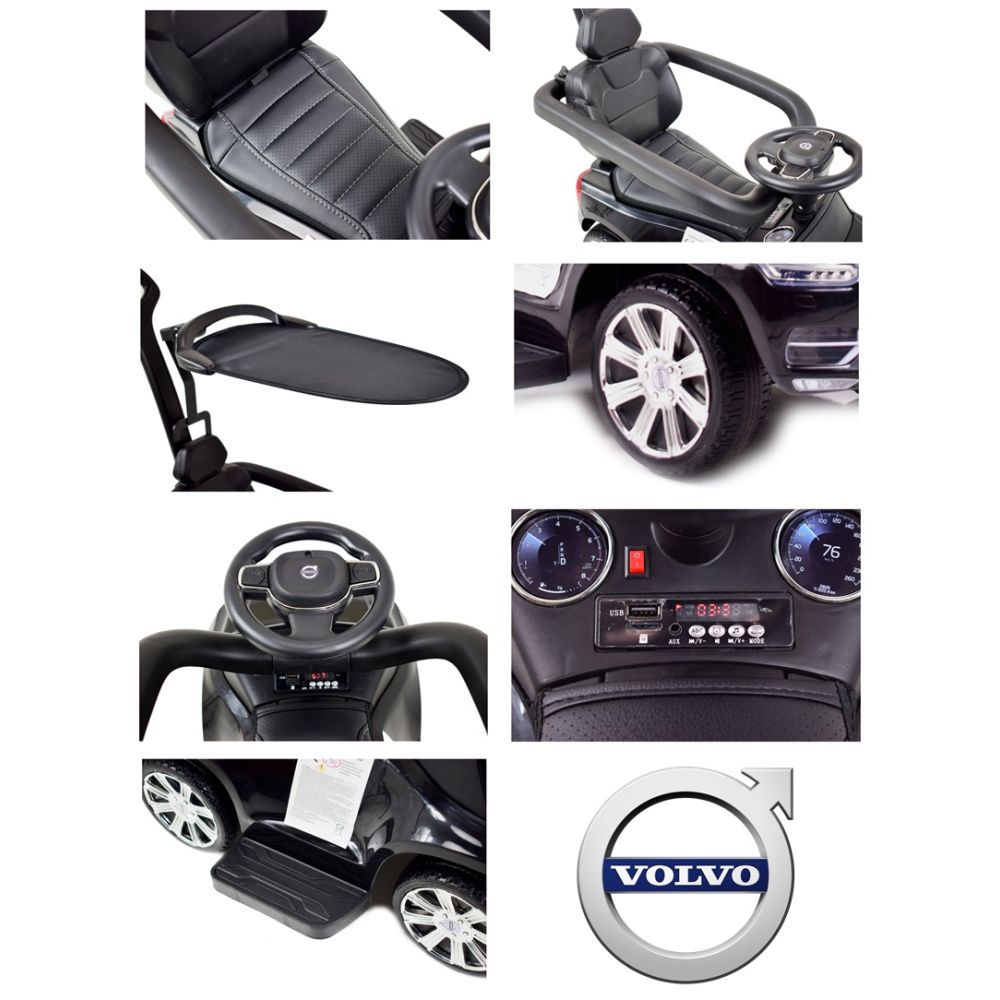 VOLVO XC90 ŽAIDIMINIS AUTOMOBILIS, STUMIKAS, STUMIKAS SU MINKŠTA SĖDYNĖ, STOGELIS, GARSO EFEKTAI / DKP02