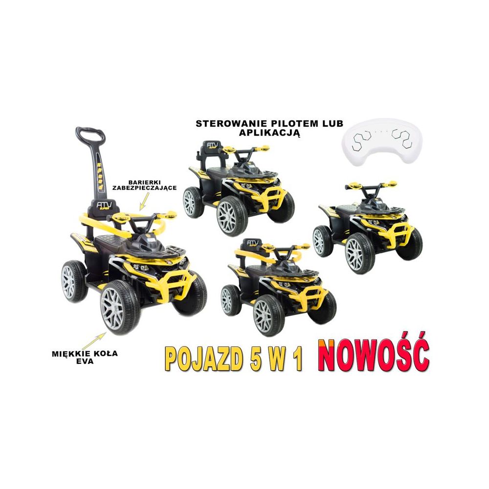 QUAD NA AKUMULATOR, JEŹDZIK, ODPYCHACZ, PCHACZ - POJAZD WIELOF. PILOT/APLIKACJA /915