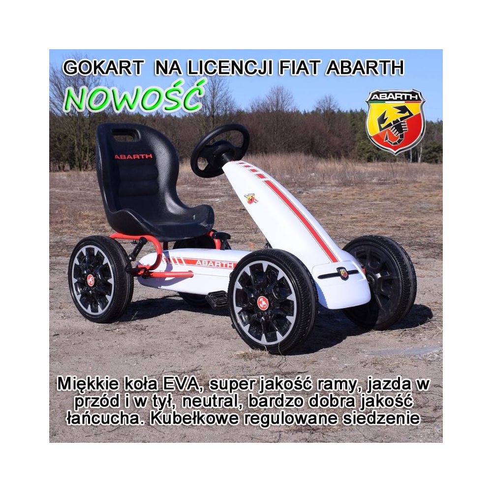 DIDELIS LICENZUOTAS KARTINGAS „FIAT ABARTH“ SU „EVA“ RATAI – AUKŠTA KOKYBĖ /PB9388A