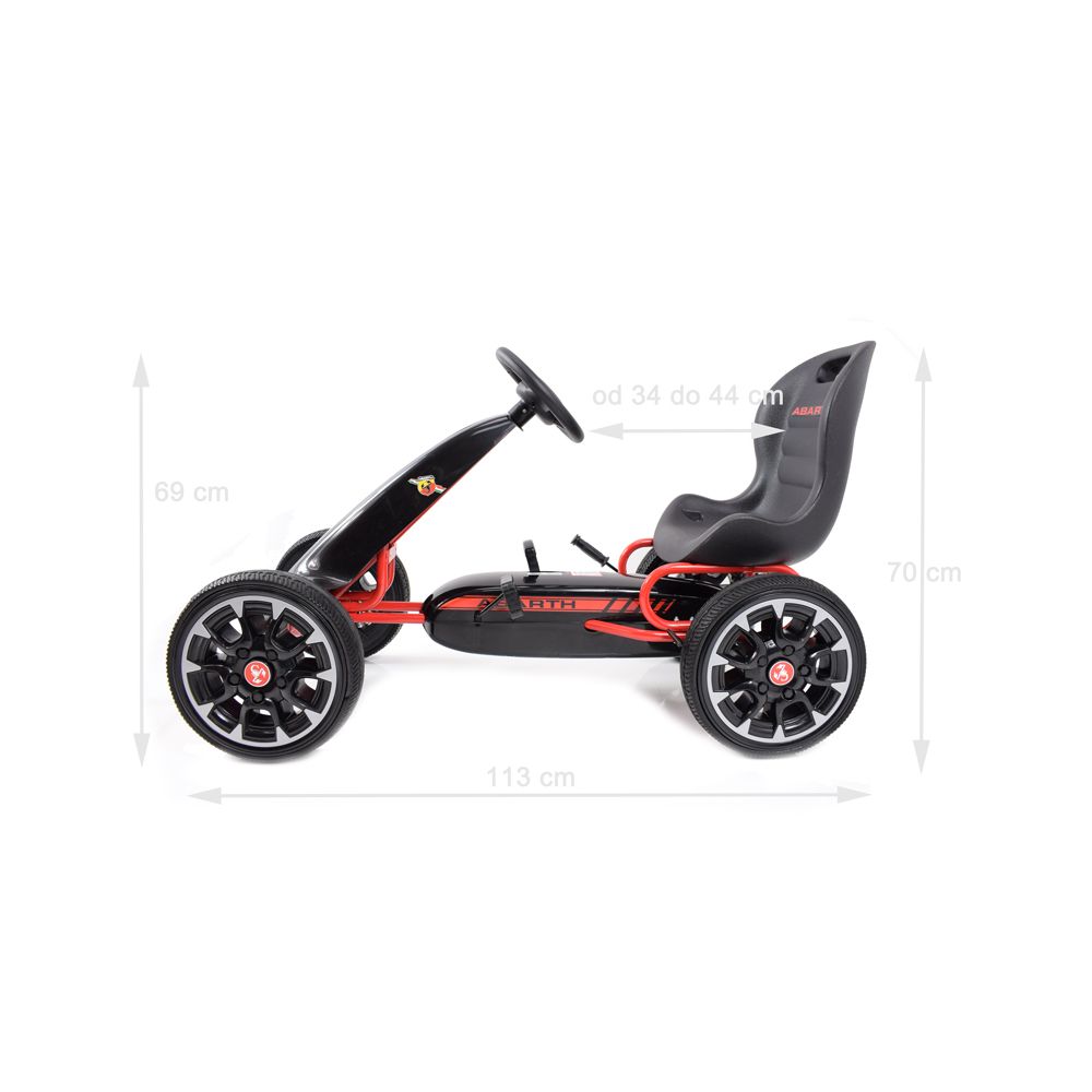 DIDELIS LICENZUOTAS KARTINGAS „FIAT ABARTH“ SU „EVA“ RATAI – AUKŠTOS KOKYBĖS /PB9388A