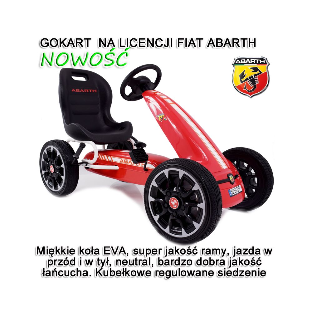 DIDELIS LICENZUOTAS KARTINGAS „FIAT ABARTH“ SU „EVA“ RATAI – AUKŠTA KOKYBĖ /PB9388A