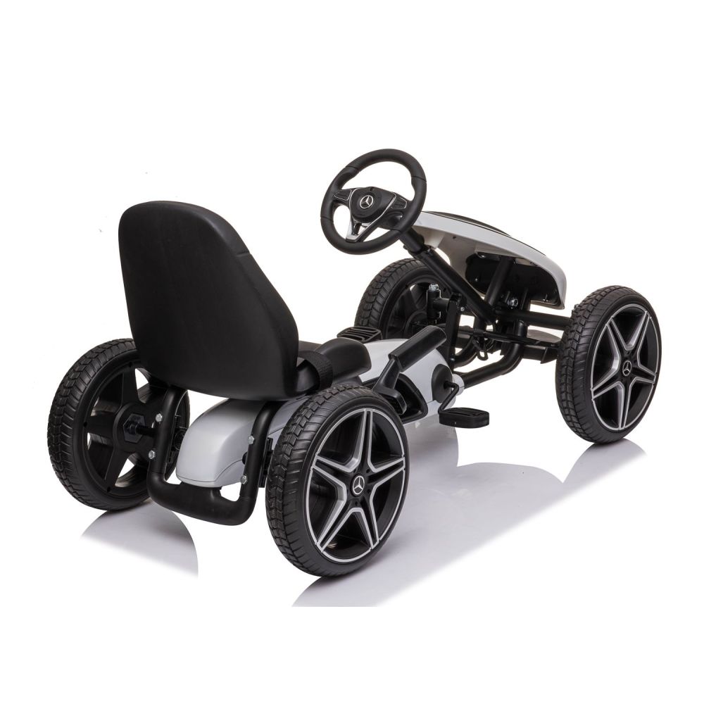 GOKART NA PEDAŁY LICENCJA MERCEDESA KOŁA EVA, MIĘKKIE SIEDZENIE Z LOGIEM MB JAKOŚĆ /XMX610