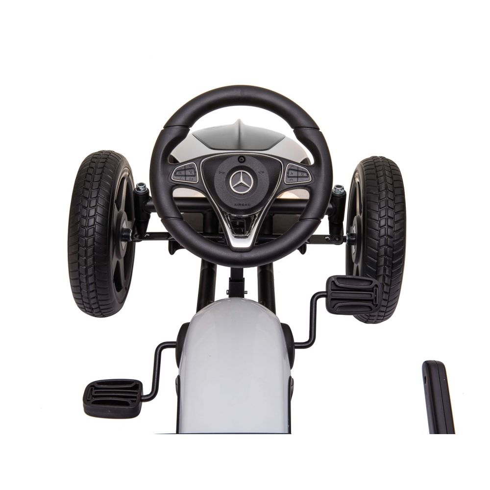 GOKART NA PEDAŁY LICENCJA MERCEDESA KOŁA EVA, MIĘKKIE SIEDZENIE Z LOGIEM MB JAKOŚĆ /XMX610
