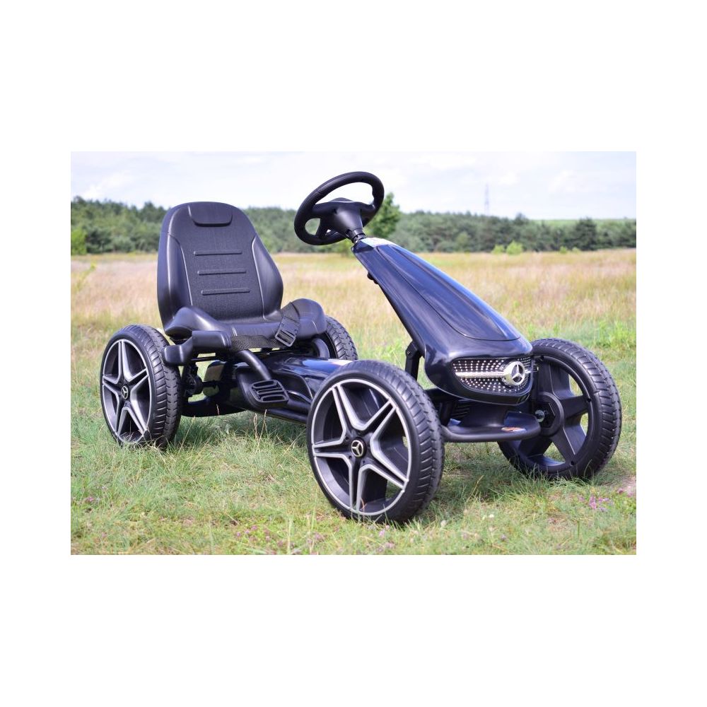 GOKART NA PEDAŁY LICENCJA MERCEDESA KOŁA EVA, MIĘKKIE SIEDZENIE Z LOGIEM MB JAKOŚĆ /XMX610