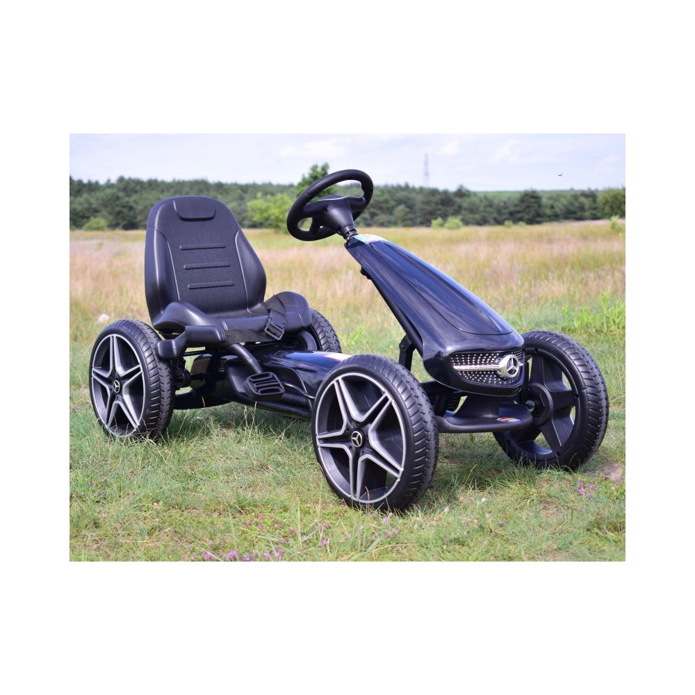 GOKART NA PEDAŁY LICENCJA MERCEDESA KOŁA EVA, MIĘKKIE SIEDZENIE Z LOGIEM MB JAKOŚĆ /XMX610