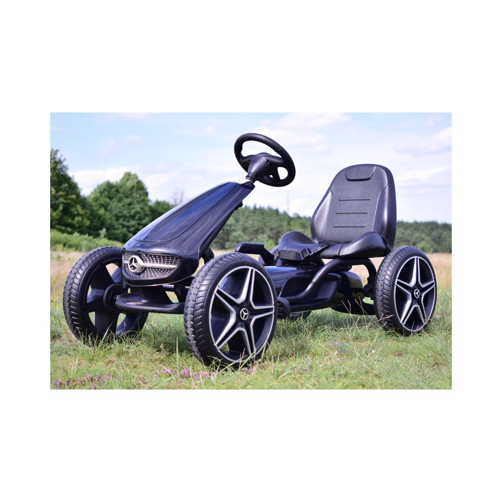 GOKART NA PEDAŁY LICENCJA MERCEDESA KOŁA EVA, MIĘKKIE SIEDZENIE Z LOGIEM MB JAKOŚĆ /XMX610