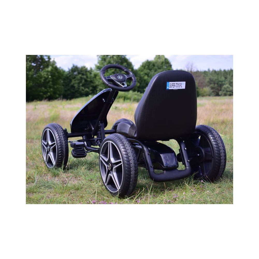 GOKART NA PEDAŁY LICENCJA MERCEDESA KOŁA EVA, MIĘKKIE SIEDZENIE Z LOGIEM MB JAKOŚĆ /XMX610