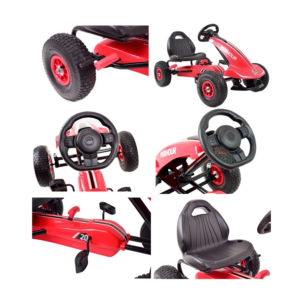 NAJNOWSZY GOKART NA PEDAŁY, KOŁA POMPOWANE, HAMULCE/G203