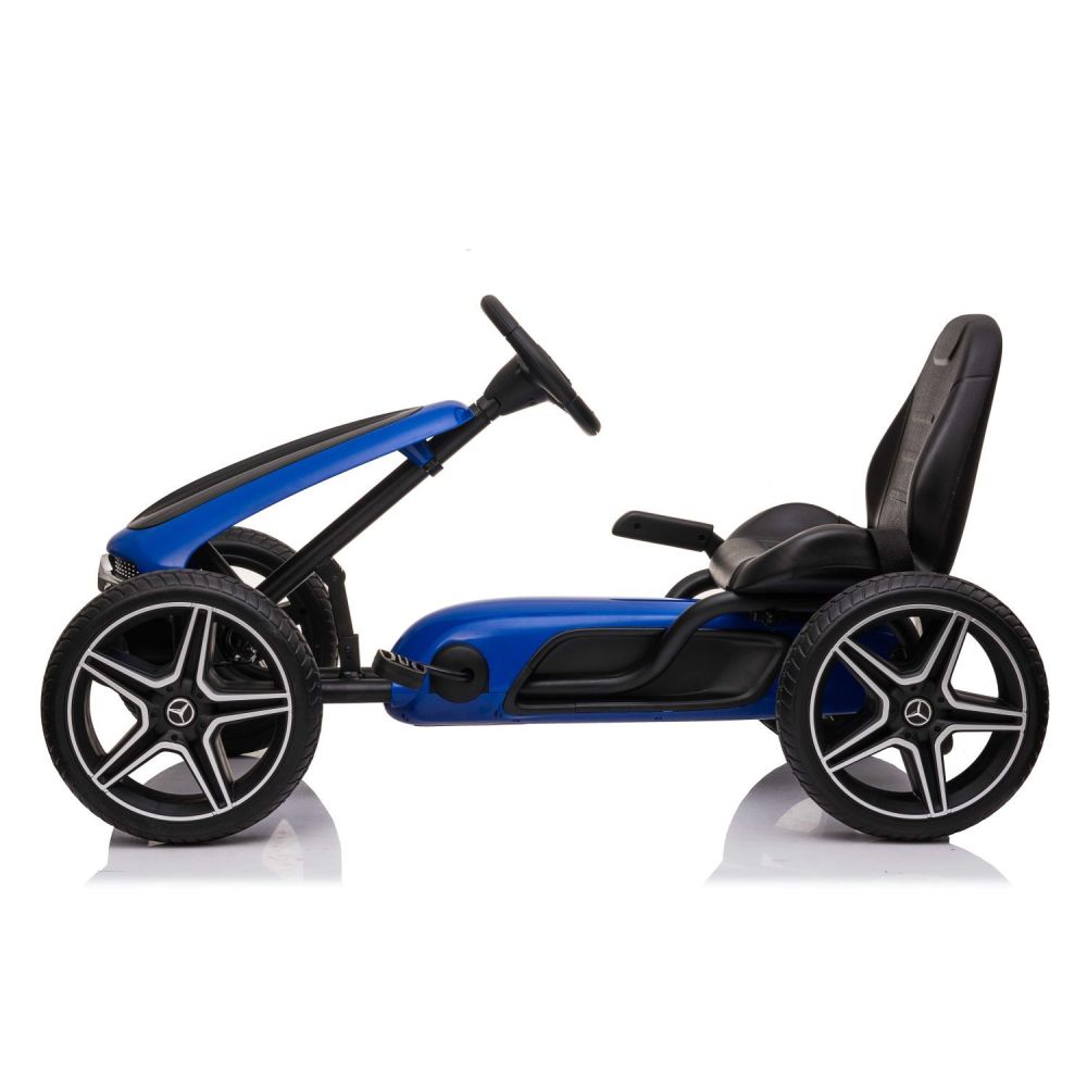 PEDALINIS KARTINGAS SU „MERCEDES“ LICENCIJA, „EVA“ RATAI, MINKŠTA SĖDYNĖ SU „MB“ LOGOTIPU, AUKŠTOS KOKYBĖS /XMX610