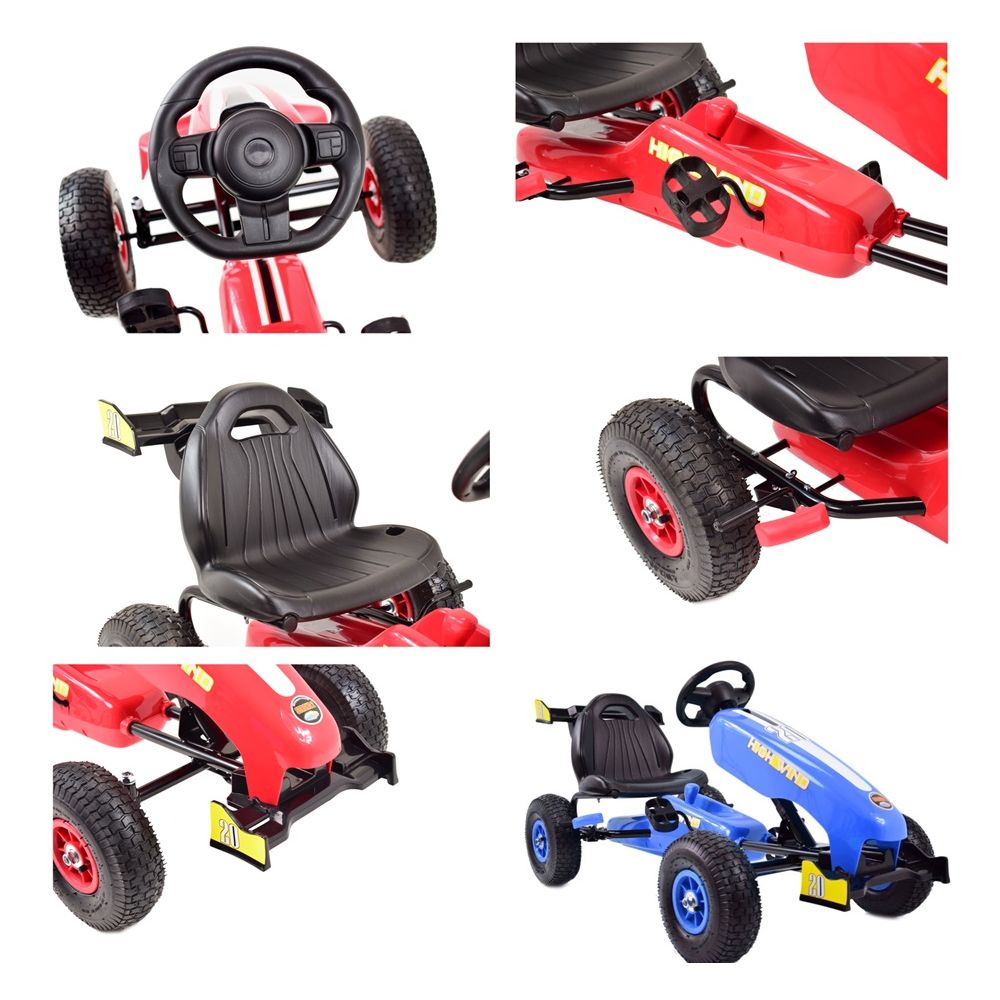 NAJNOWSZY GOKART NA PEDAŁY, KOŁA POMPOWANE, HAMULCE/G202