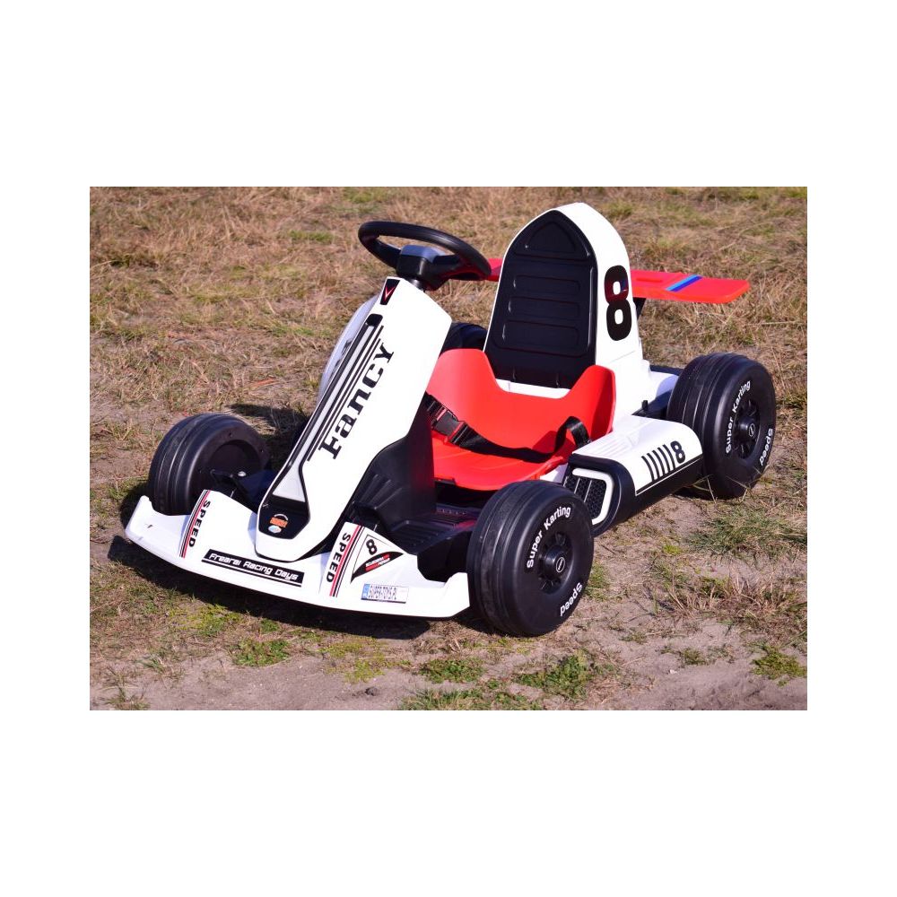 GREITAS „FANCY“ GOKARTAS SU 12 V AKUMULIATORIUMI, REGULUOJAMAS – IŠSTUMIAMAS RĖMAS, PUIKUS PRAMOGAS\\BDQ-8