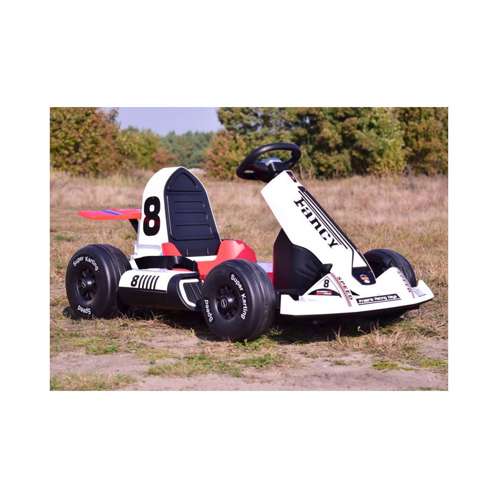 GREITAS „FANCY“ GOKARTAS SU 12 V AKUMULIATORIUMI, REGULUOJAMAS – IŠSTUMIAMAS RĖMAS, PUIKUS PRAMOGAS\\BDQ-8