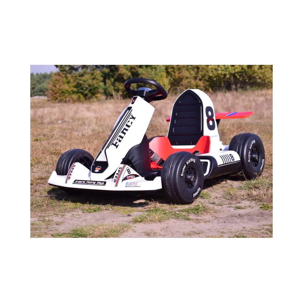 GREITAS „FANCY“ GOKARTAS SU 12 V AKUMULIATORIUMI, REGULUOJAMAS – IŠSTUMIAMAS RĖMAS, PUIKUS PRAMOGAS\\BDQ-8