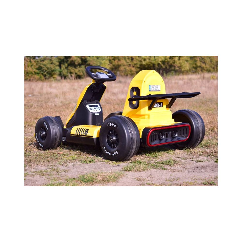 GREITAS „FANCY“ GOKARTAS SU 12 V AKUMULIATORIUMI, REGULUOJAMAS – IŠSTUMIAMAS RĖMAS, PUIKUS PRAMOGAS\\BDQ-8