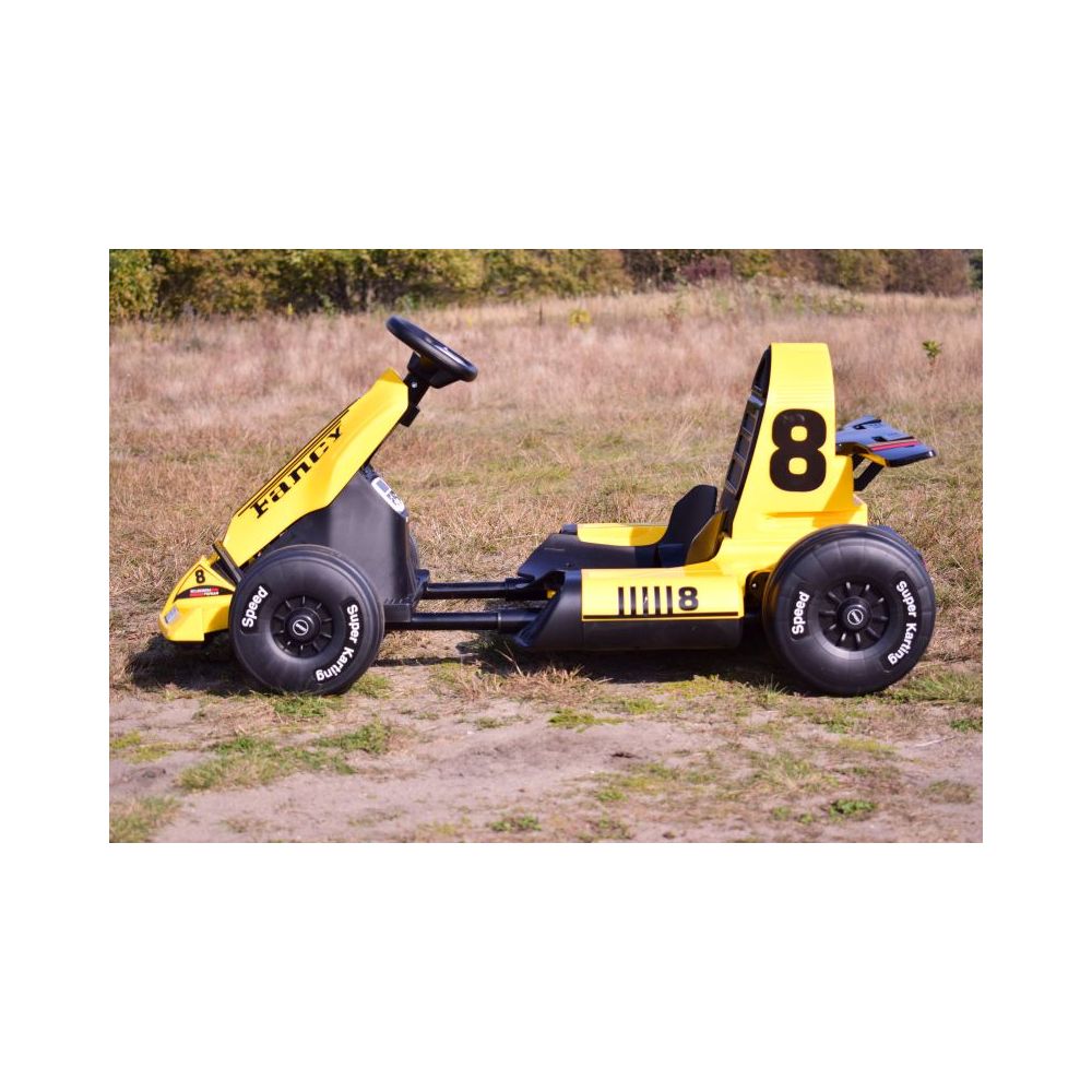 GREITAS „FANCY“ GOKARTAS SU 12 V AKUMULIATORIUMI, REGULUOJAMAS – IŠSTUMIAMAS RĖMAS, PUIKUS PRAMOGAS\\BDQ-8