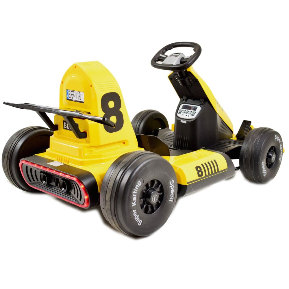 SZYBKI GOKART FANCY NA AKUMULATOR 12V, REGULOWANA - ROZSUWANA RAMA, SUPER ZABAWA\\BDQ-8