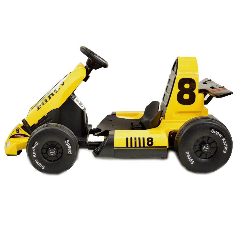 SZYBKI GOKART FANCY NA AKUMULATOR 12V, REGULOWANA - ROZSUWANA RAMA, SUPER ZABAWA\\BDQ-8