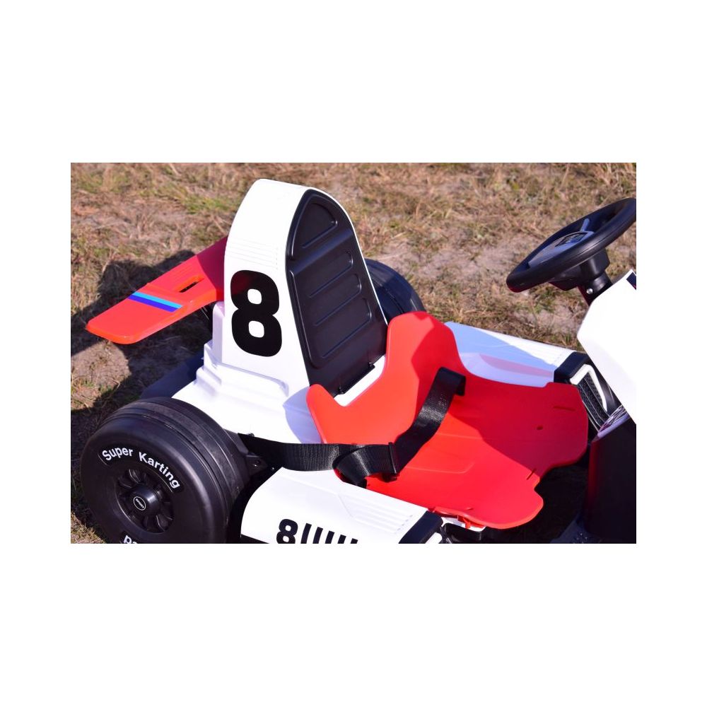 SZYBKI GOKART FANCY NA AKUMULATOR 12V, REGULOWANA - ROZSUWANA RAMA, SUPER ZABAWA\\BDQ-8
