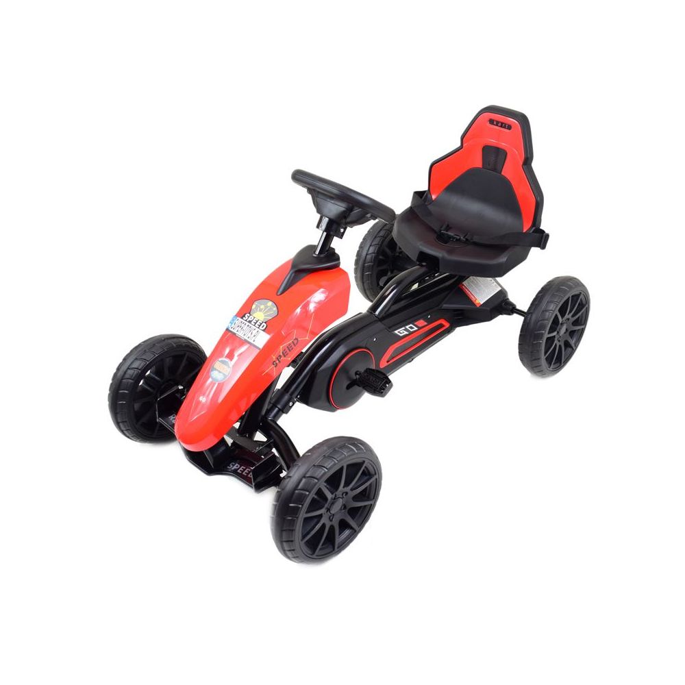 DIDELIS „SPEED“ KARTINGAS SU PEDALAIS IR STABDYKLĖMIS, REGULUOJAMA SĖDYNĖ, KOKYBĖ/AHL005