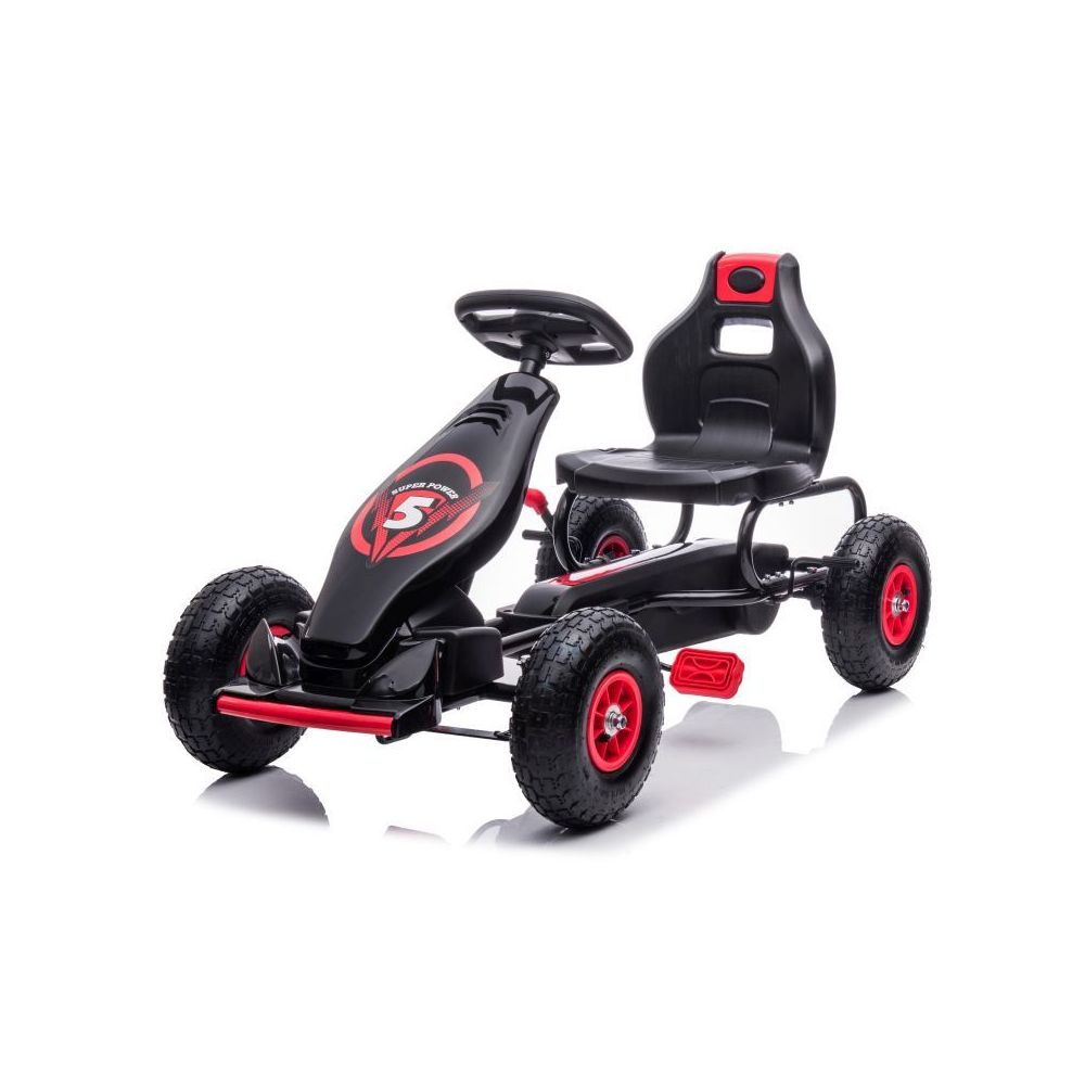 DUŻY GOKART NA PEDAŁY SUPER POWER 5, POMPOWANE KOŁA/G18
