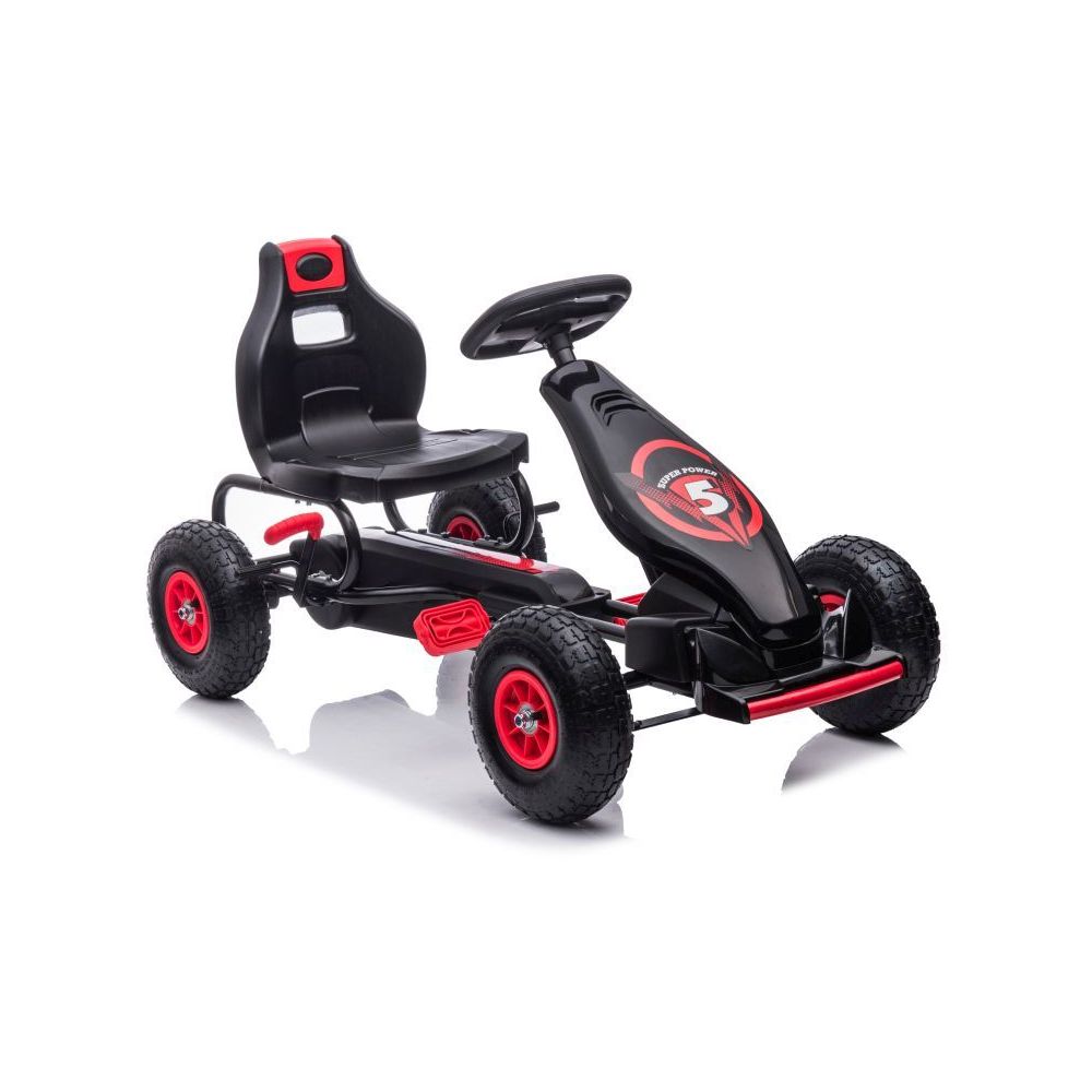 DIDELIS PEDALINIS GOKARTAS „SUPER POWER 5“, PRIPUČIAMI RATAI/G18