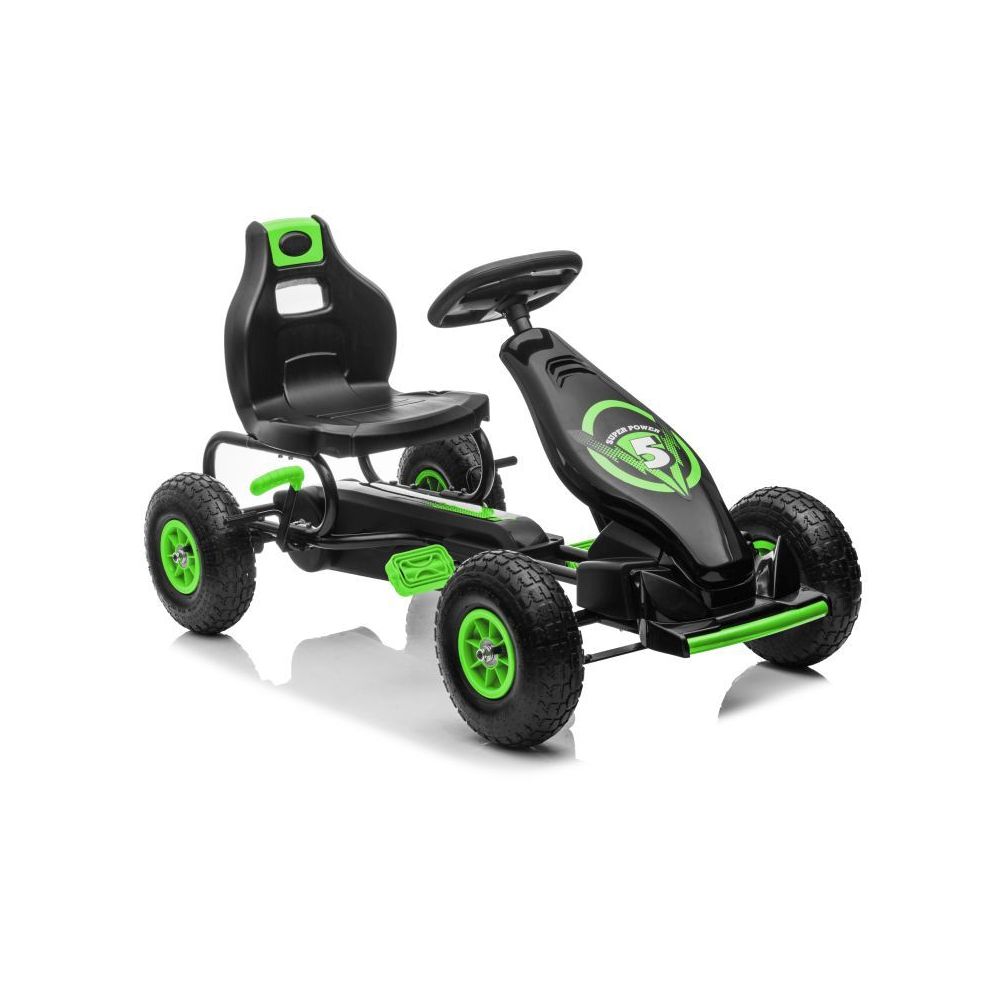 DUŻY GOKART NA PEDAŁY SUPER POWER 5, POMPOWANE KOŁA/G18