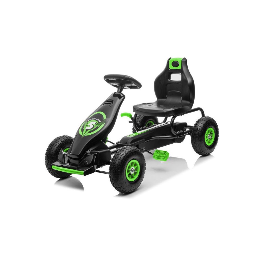 DUŻY GOKART NA PEDAŁY SUPER POWER 5, POMPOWANE KOŁA/G18