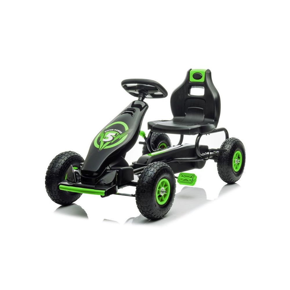 DUŻY GOKART NA PEDAŁY SUPER POWER 5, POMPOWANE KOŁA/G18