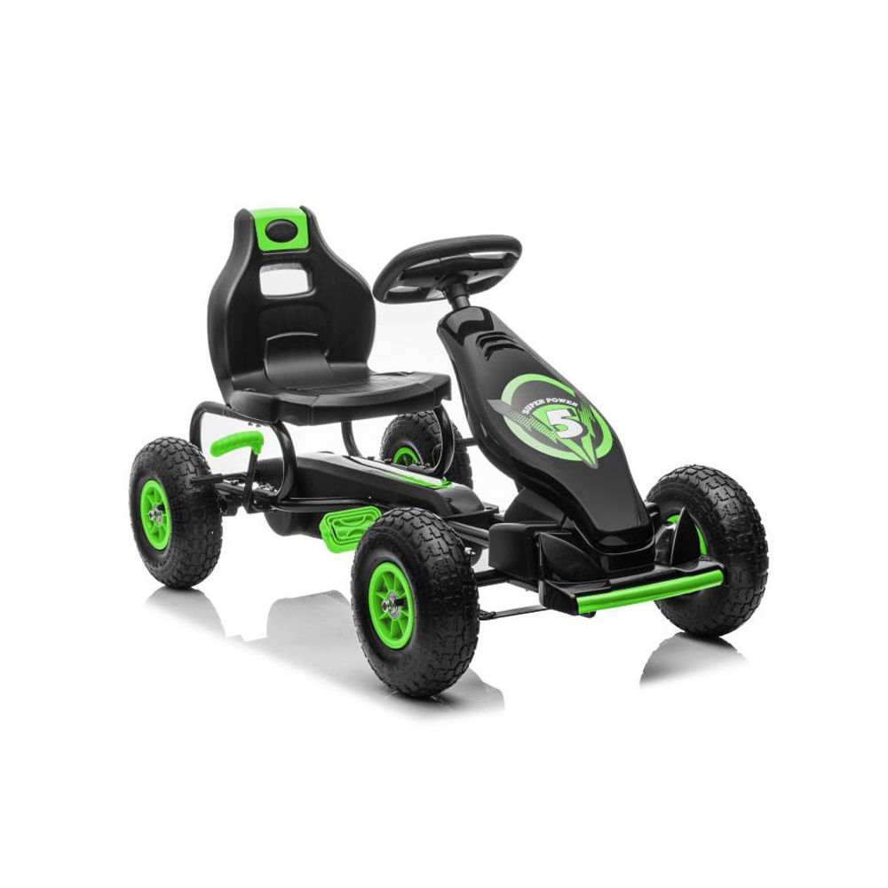 DUŻY GOKART NA PEDAŁY SUPER POWER 5, POMPOWANE KOŁA/G18