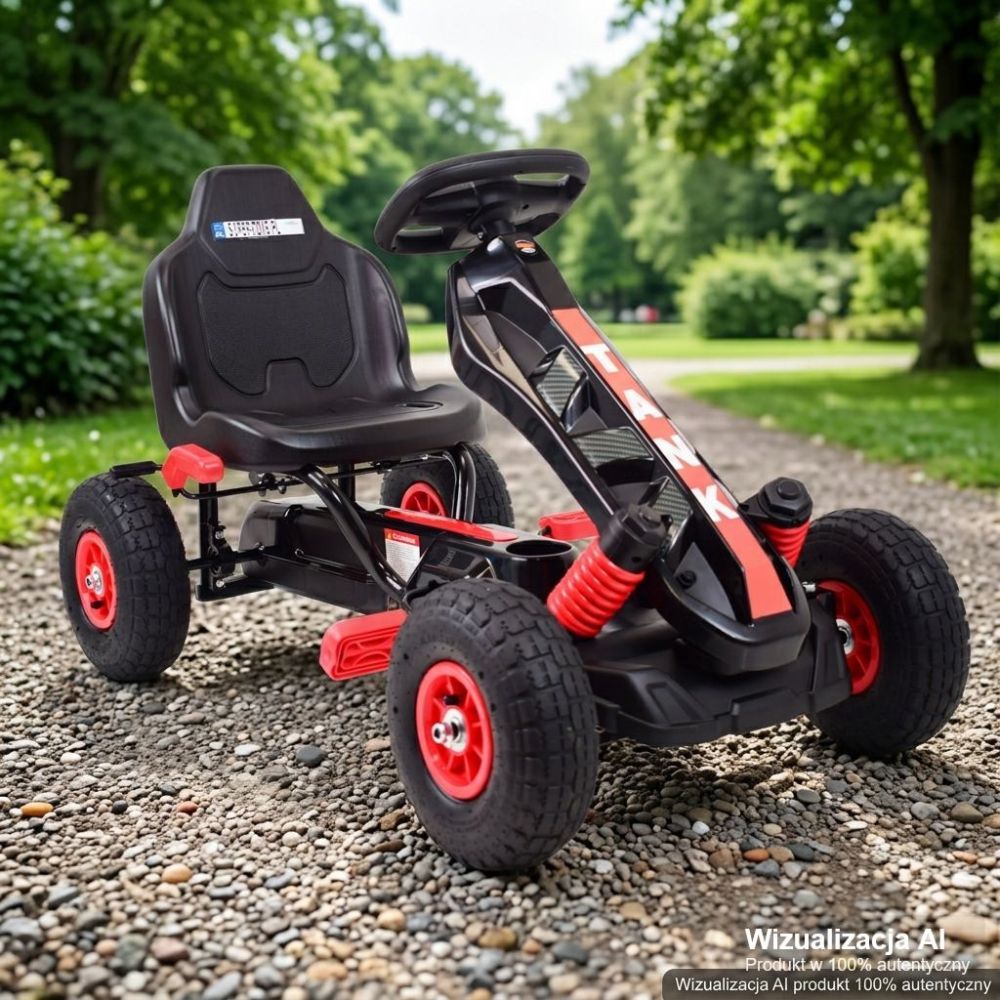 NAUJAUSIAS PEDALINIS GOKARTAS „TANK“, PRIEPUČIAMI RATAI, STABDŽIAI/G23