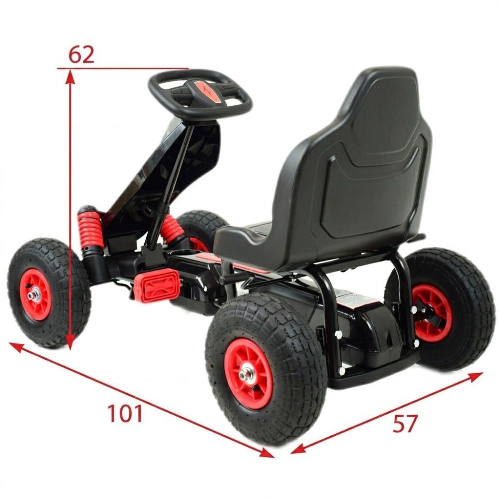 NAJNOWSZY GOKART NA PEDAŁY "TANK", KOŁA POMPOWANE, HAMULCE/G23