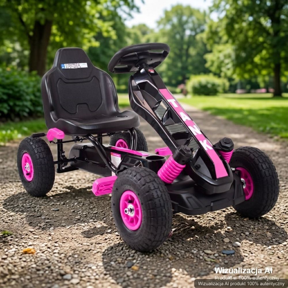NAUJAUSIAS PEDALINIS GOKARTAS „TANK“, PRIEPUČIAMI RATAI, STABDŽIAI/G23