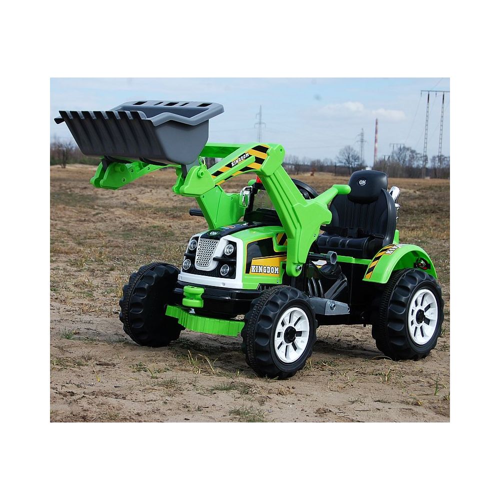 MOCNY TRAKTOR Z ŁYŻKĄ KINGDOM 12V DWIE PRĘDKOŚCI/JS328A