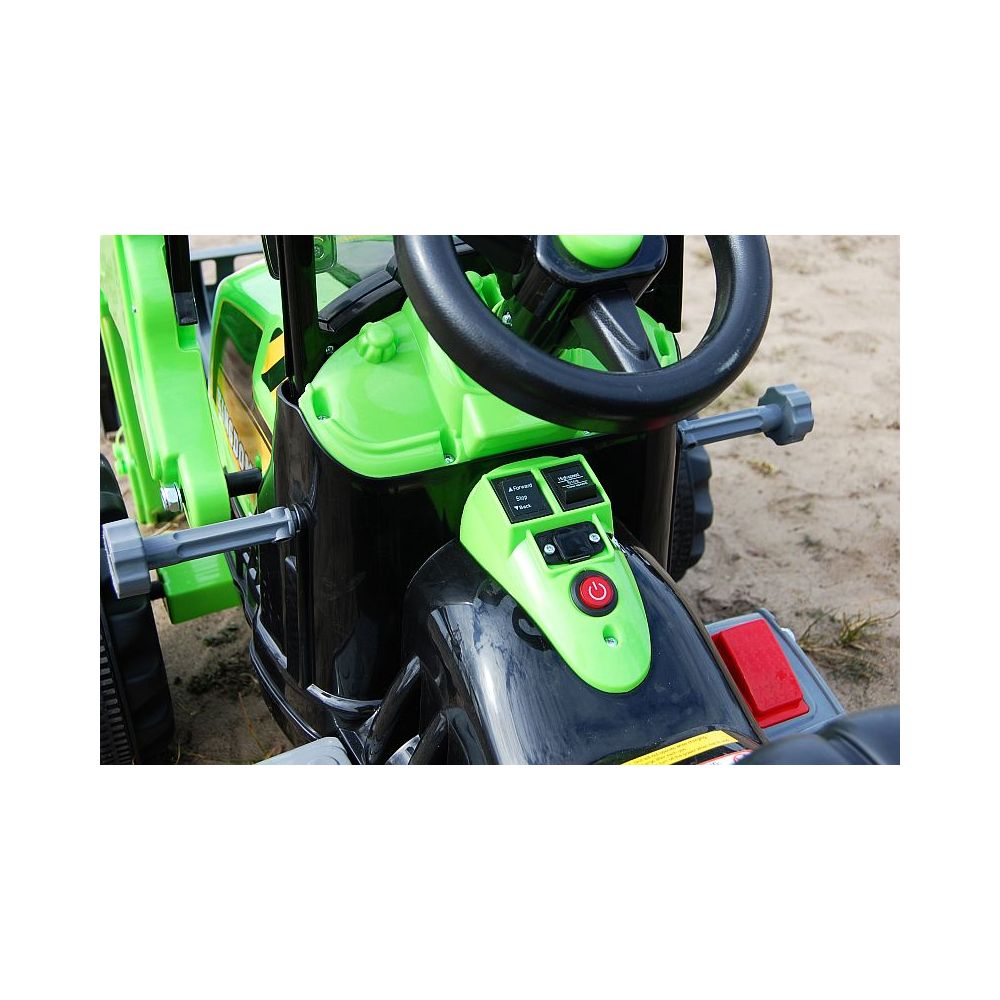 MOCNY TRAKTOR Z ŁYŻKĄ KINGDOM 12V DWIE PRĘDKOŚCI/JS328A