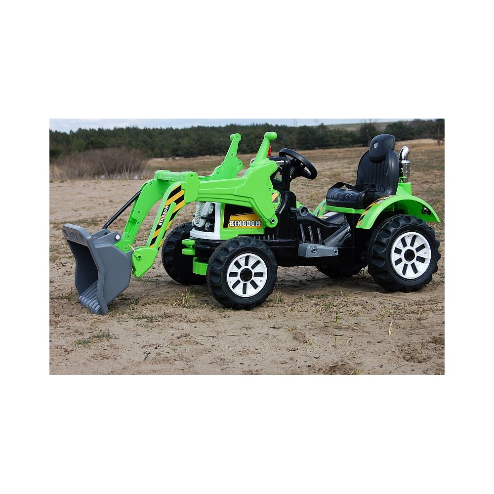 MOCNY TRAKTOR Z ŁYŻKĄ KINGDOM 12V DWIE PRĘDKOŚCI/JS328A