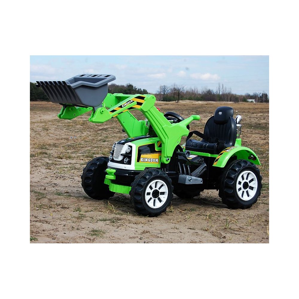 MOCNY TRAKTOR Z ŁYŻKĄ KINGDOM 12V DWIE PRĘDKOŚCI/JS328A